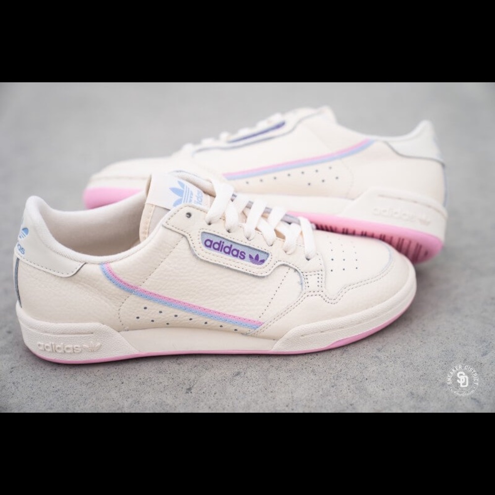 Adidas Continental 80 Ecru Tint/ True Pink